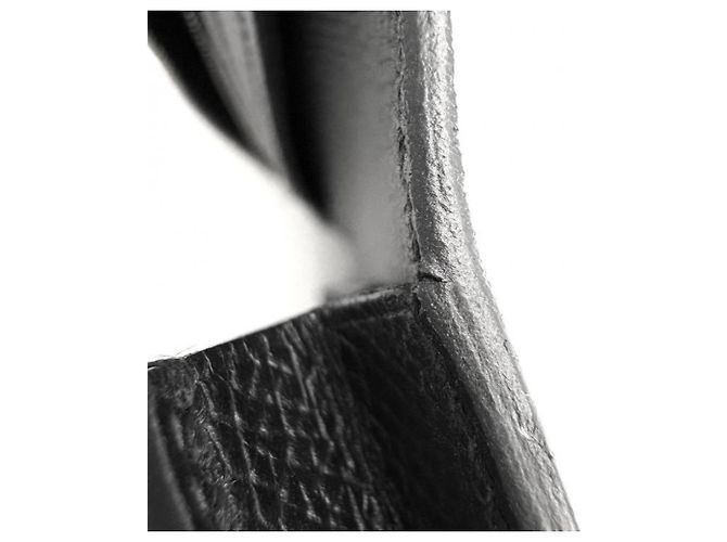 Hermès Hermes Veau Epsom Bearn Soufflé Langbeutel Schwarz - Ansicht 11