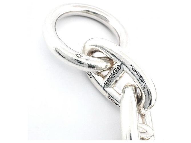 Hermès Bracciale Hermes Chaine d'Ancre GM Silver Charm Argento - vista 4