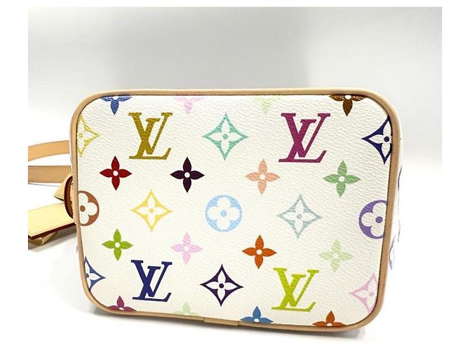 Louis Vuitton LV x TM Takashi Murakami Pouch Schultertasche Weiß Mehrfarben Monogramm - Ansicht 4