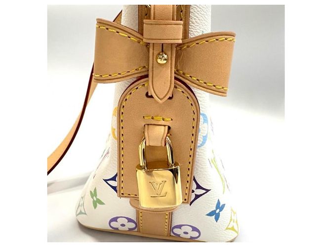 Louis Vuitton LV x TM Takashi Murakami Pouch Schultertasche Weiß Mehrfarben Monogramm - Ansicht 5