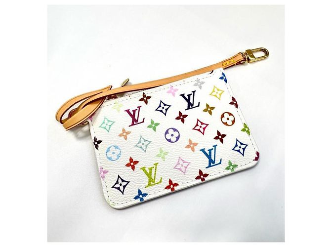 Louis Vuitton LV x TM Takashi Murakami Pouch Schultertasche Weiß Mehrfarben Monogramm - Ansicht 7