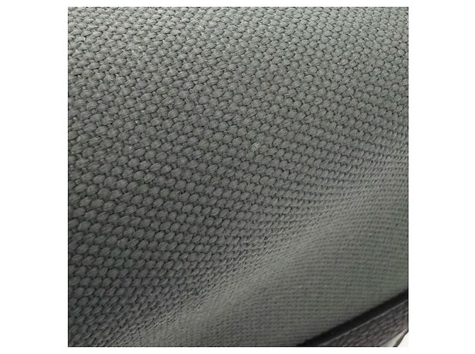 Hermès Borsa Tote HERMES Garden Party TPM Toile Officier Khaki Nero Verde Cachi - vista 10