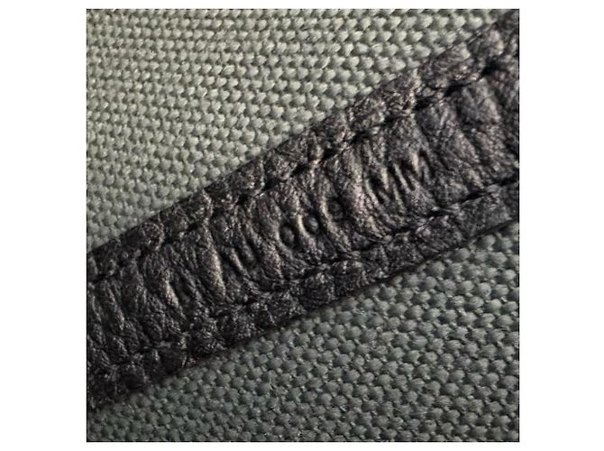 Hermès Borsa Tote HERMES Garden Party TPM Toile Officier Khaki Nero Verde Cachi - vista 7