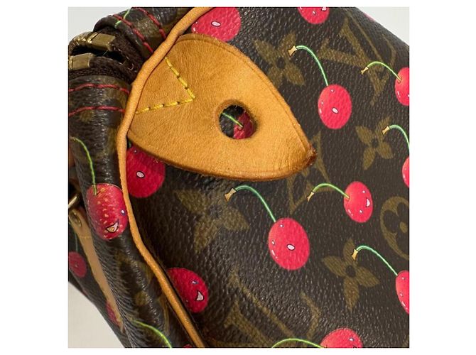 Borsa Louis Vuitton Monogram Cherry Speedy 25 Marrone - vista 12