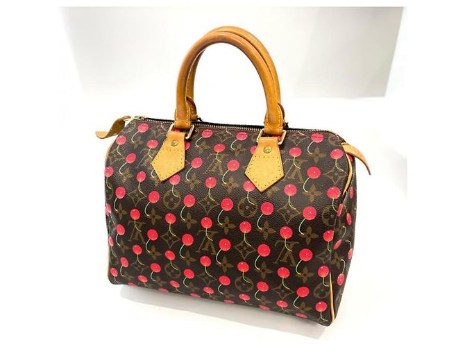 Borsa Louis Vuitton Monogram Cherry Speedy 25 Marrone - vista 2
