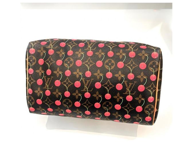 Borsa Louis Vuitton Monogram Cherry Speedy 25 Marrone - vista 3