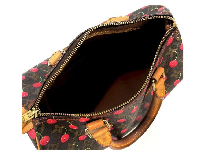 Borsa Louis Vuitton Monogram Cherry Speedy 25 Marrone - vista 4