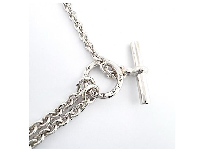 Hermès Hermes SV925 Chaine d'Ancre Parade Lange Halskette Silber - Ansicht 3