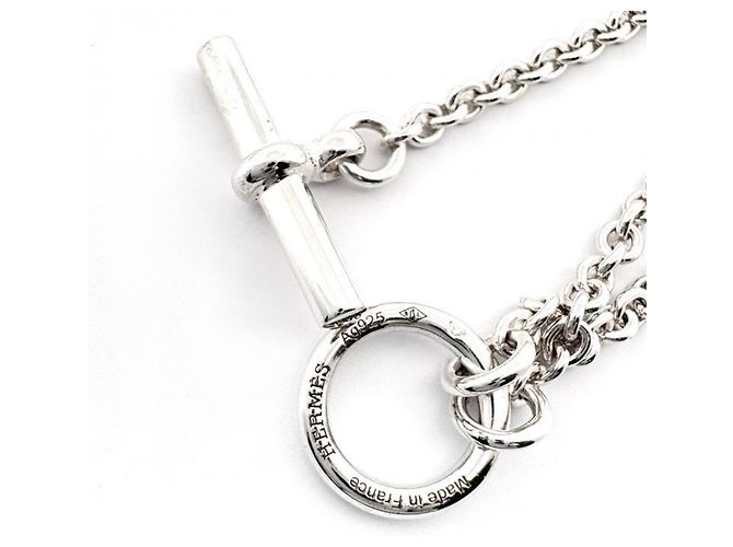 Hermès Hermes SV925 Chaine d'Ancre Parade Lange Halskette Silber - Ansicht 4