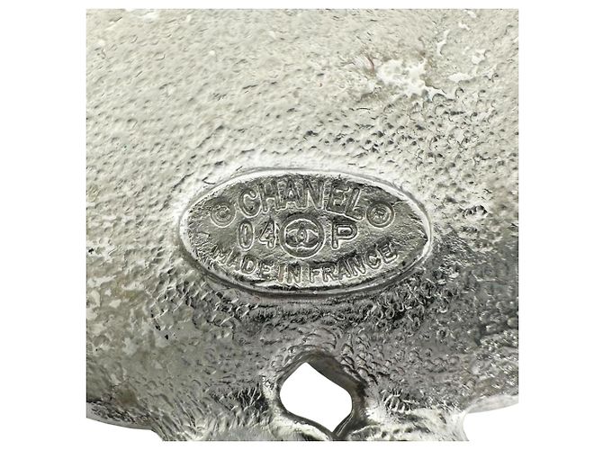 Spilla Chanel Camellia Coco Mark Argento Rosa - vista 5
