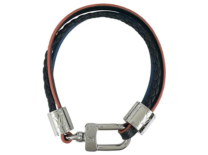 Bracciale con charm da uomo Louis Vuitton Marrone Nero Blu - vista 3