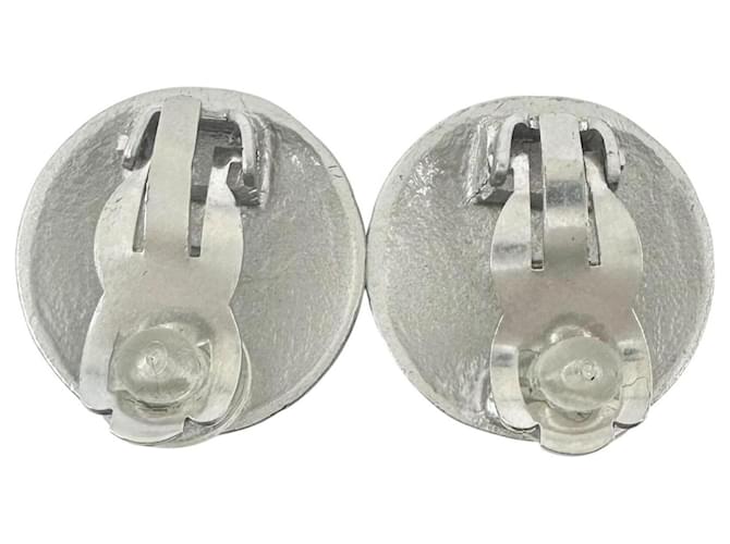 Orecchini Chanel Round Coco Mark Argento - vista 3