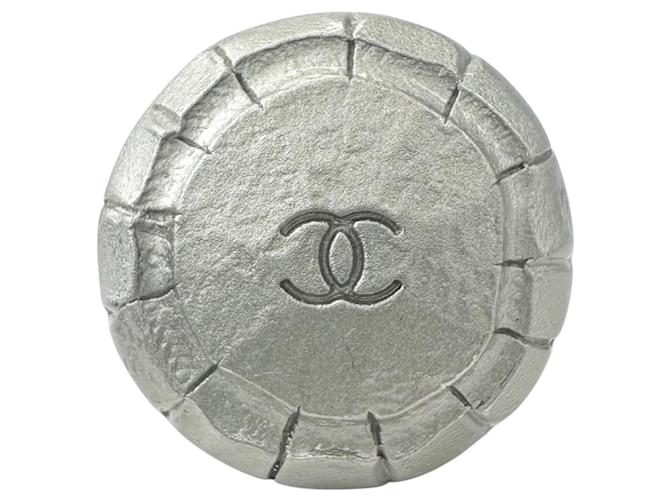 Orecchini Chanel Round Coco Mark Argento - vista 7