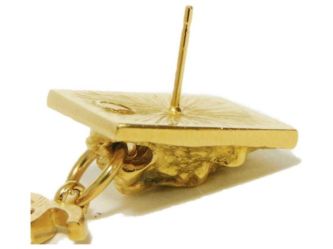 Orecchini a lobo Chanel Gold Lion Square Coco Mark Swing Drop D'oro - vista 11