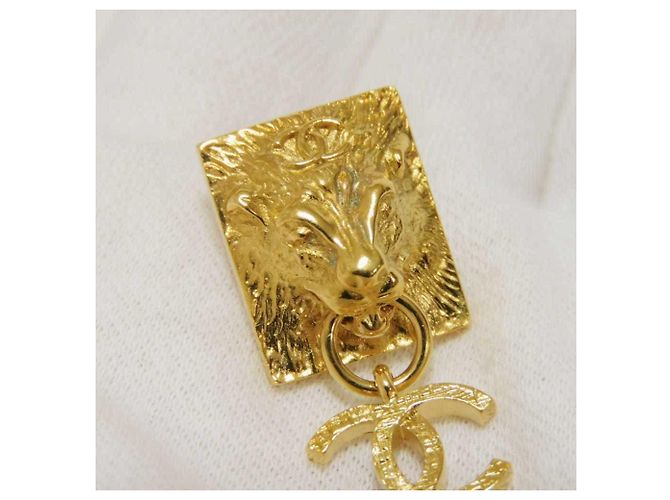 Orecchini a lobo Chanel Gold Lion Square Coco Mark Swing Drop D'oro - vista 5