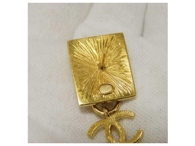 Orecchini a lobo Chanel Gold Lion Square Coco Mark Swing Drop D'oro - vista 7