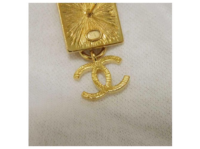 Orecchini a lobo Chanel Gold Lion Square Coco Mark Swing Drop D'oro - vista 8