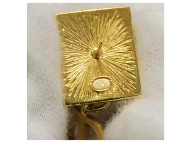 Orecchini a lobo Chanel Gold Lion Square Coco Mark Swing Drop D'oro - vista 9