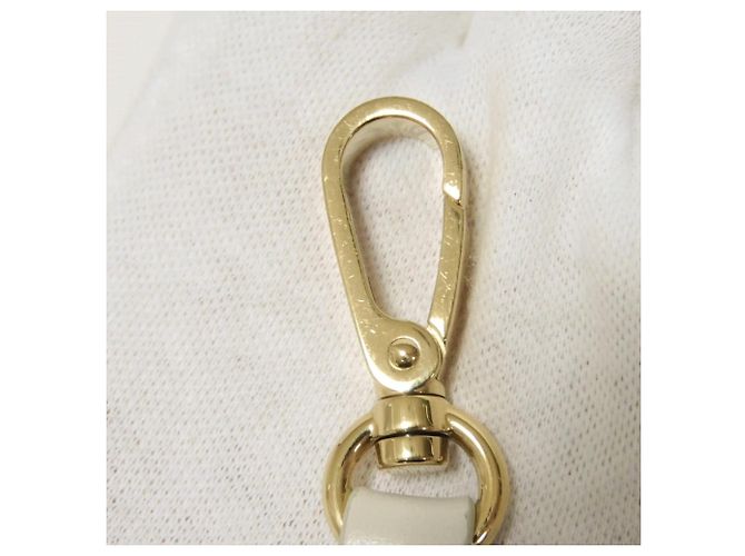 Portachiavi Miu Miu Women's Strap Trick Marrone Bianco D'oro - vista 11