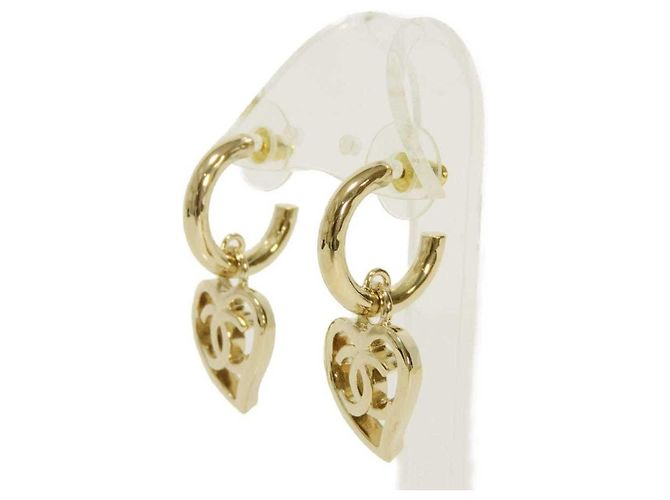 Orecchini a mezzo cerchio Chanel Gold D'oro - vista 2