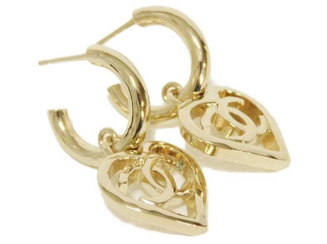 Orecchini a mezzo cerchio Chanel Gold D'oro - vista 3