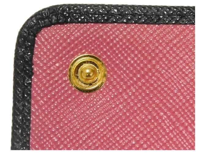 Portachiavi in pelle Saffiano Prada Nero - vista 12