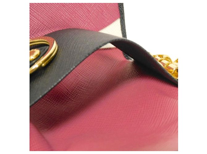 Portachiavi in pelle Saffiano Prada Nero - vista 13