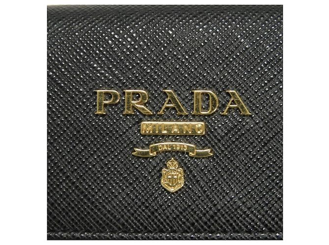Portachiavi in pelle Saffiano Prada Nero - vista 15