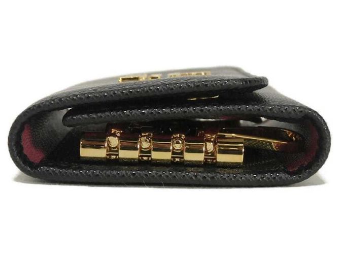 Portachiavi in pelle Saffiano Prada Nero - vista 16