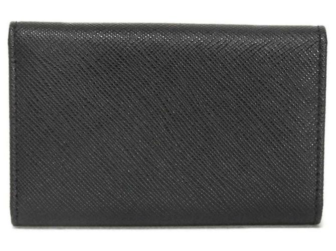 Portachiavi in pelle Saffiano Prada Nero - vista 3