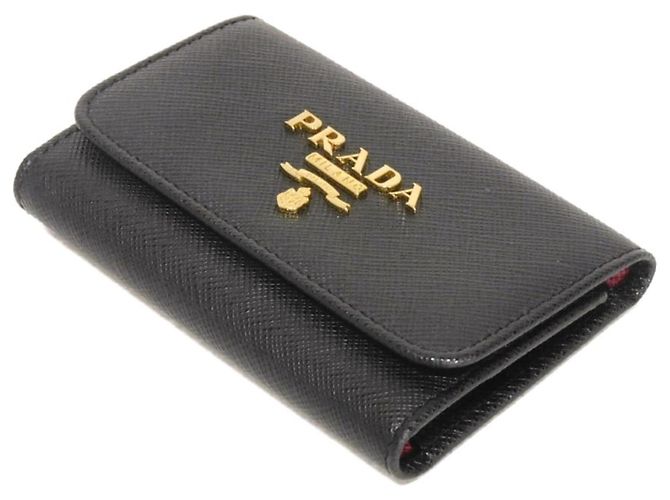 Portachiavi in pelle Saffiano Prada Nero - vista 4