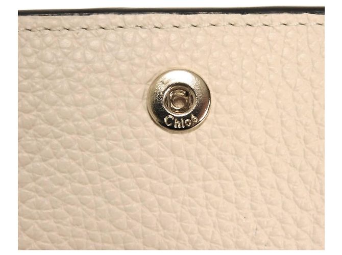 Portafoglio bi-fold Chloé in vitello bianco - vista 13
