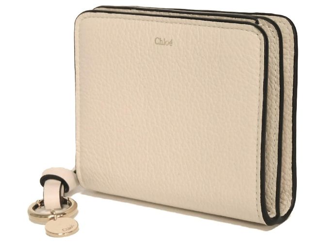 Portafoglio bi-fold Chloé in vitello bianco - vista 2