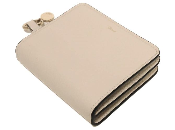 Portafoglio bi-fold Chloé in vitello bianco - vista 4