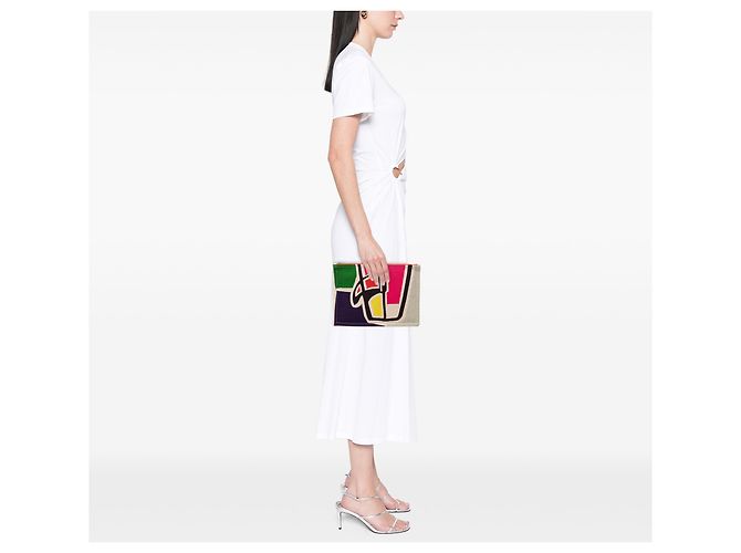 Pouch Waikiki piatta Hermès Multi Toile Multicolore - vista 6