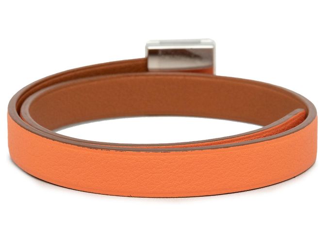 Bracciale Hermès Orange Swift Medor Infini Double Tour T2 Arancione - vista 3