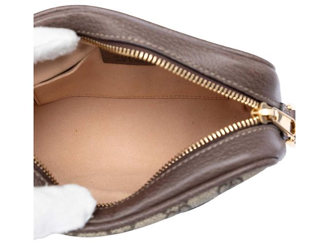 Gucci Mini Borsa a Tracolla Ophidia Web GG Supreme Beige - vista 4
