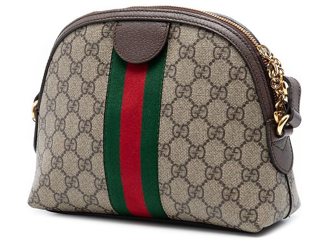 Gucci Beige Small GG Supreme Web Ophidia Dome Crossbody - vista 2