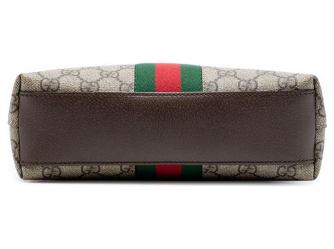 Gucci Beige Small GG Supreme Web Ophidia Dome Crossbody - vista 3