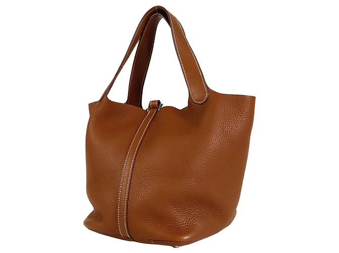 Hermès Brown Clemence Picotin Lock 22 Marrone - vista 2