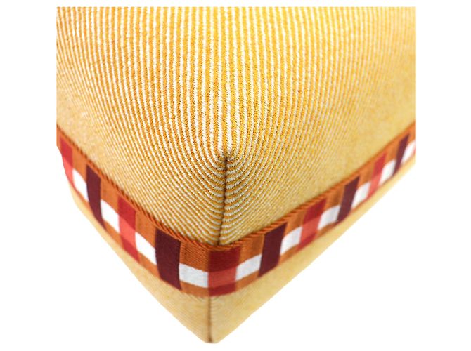 Custodia Hermès Orange Large Wool Bride A Brac Au Carre Case Arancione - vista 10