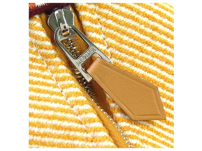 Custodia Hermès Orange Large Wool Bride A Brac Au Carre Case Arancione - vista 13