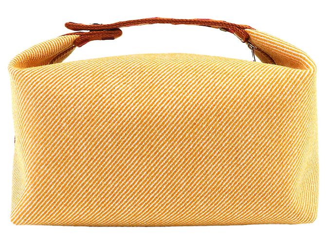 Custodia Hermès Orange Large Wool Bride A Brac Au Carre Case Arancione - vista 2