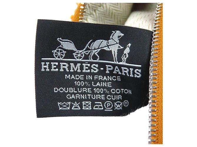 Custodia Hermès Orange Large Wool Bride A Brac Au Carre Case Arancione - vista 6