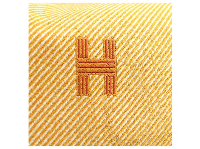 Custodia Hermès Orange Large Wool Bride A Brac Au Carre Case Arancione - vista 8