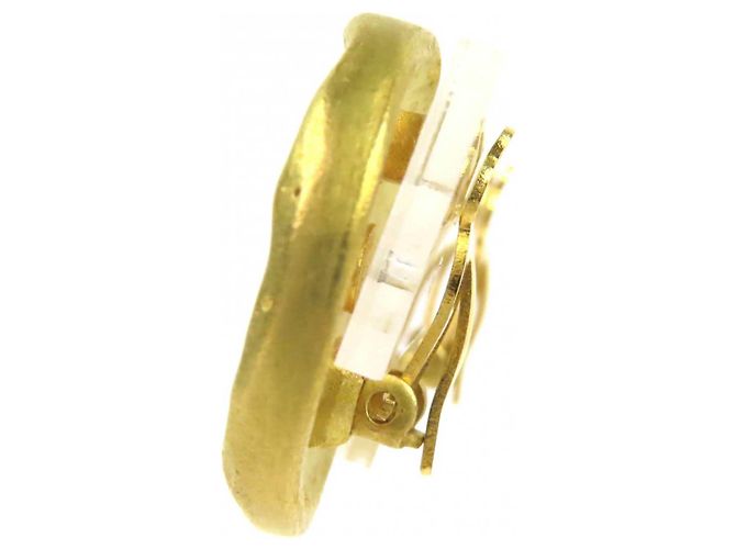 Orecchini a clip rotondi Chanel Gold CC placcati oro D'oro - vista 5