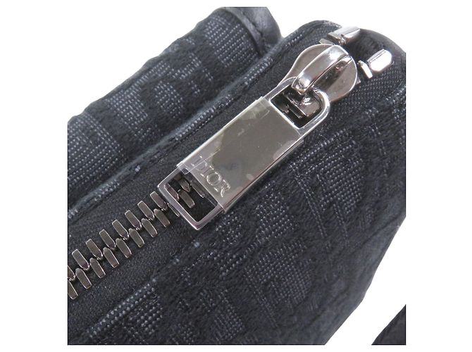 Borsa a tracolla Dior 8 Mini in jacquard Oblique nero e mesh Dior - vista 7
