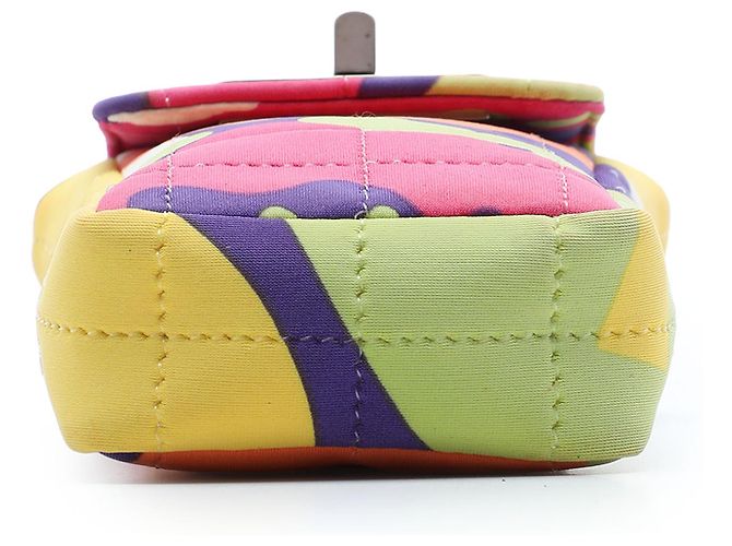 Custodia per telefono Chanel Multi Multicolor Chocolate Bar Canvas Reissue 2.55 con catena Multicolore - vista 3