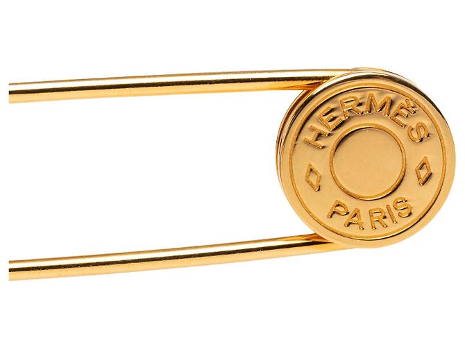 Spilla a spilla di sicurezza Hermès Gold placcata oro Clou de Selle D'oro - vista 3