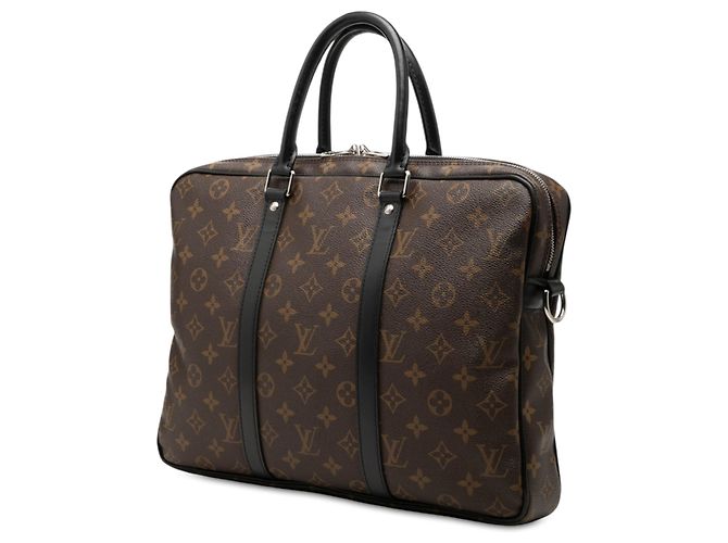 Louis Vuitton Brown Monogram Macassar Porte Documents Voyage - vista 2